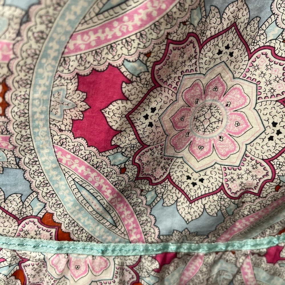 SUNDANCE PAISLEY PRAIRIE 100% COTTON PETTICOAT MAXI SKIRT SIZE MEDIUM - Picture 14 of 14